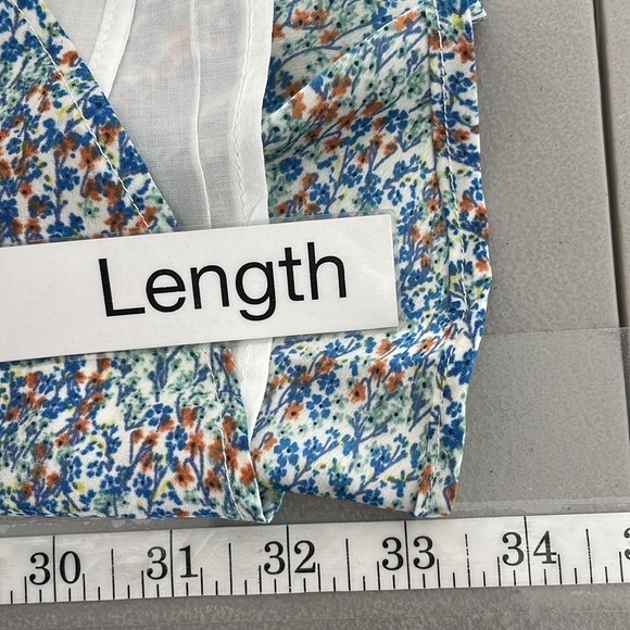 Lush NWT Dress Wrap Blue Tie Back with Ruffles Floral Size Small S - Picture 14 of 17